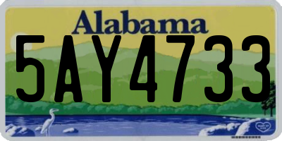 AL license plate 5AY4733