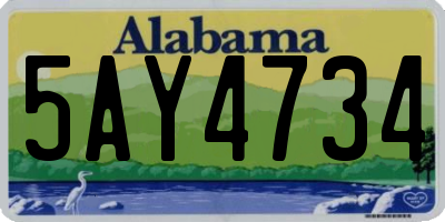 AL license plate 5AY4734