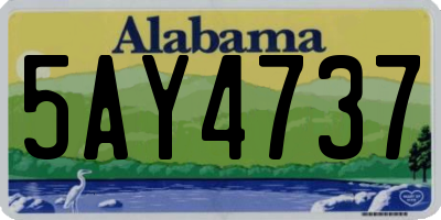 AL license plate 5AY4737