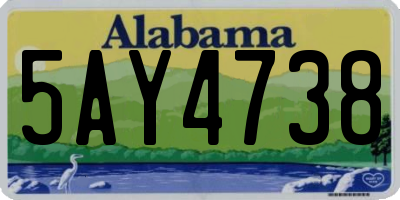 AL license plate 5AY4738