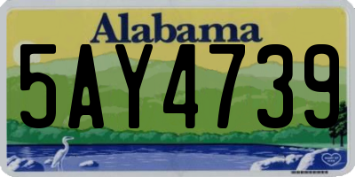 AL license plate 5AY4739