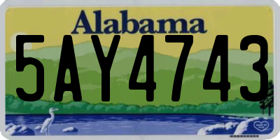 AL license plate 5AY4743