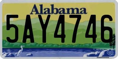 AL license plate 5AY4746