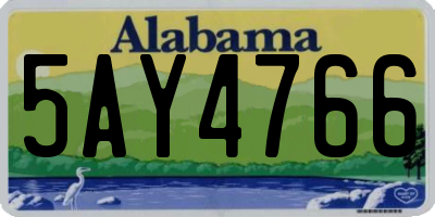 AL license plate 5AY4766