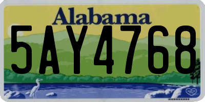 AL license plate 5AY4768