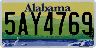 AL license plate 5AY4769