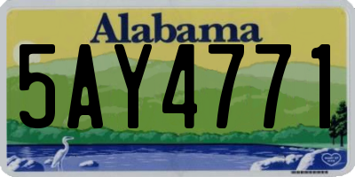 AL license plate 5AY4771