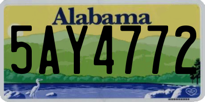 AL license plate 5AY4772