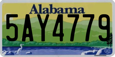 AL license plate 5AY4779