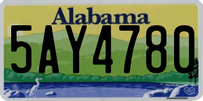 AL license plate 5AY4780