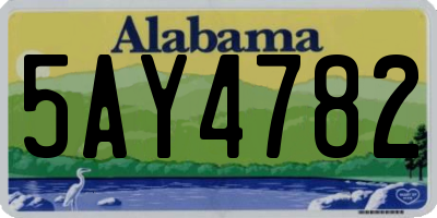 AL license plate 5AY4782