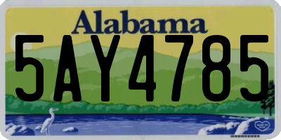 AL license plate 5AY4785