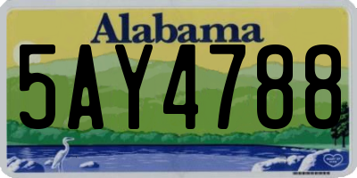AL license plate 5AY4788