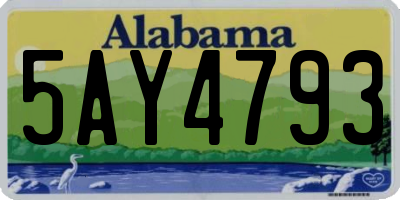 AL license plate 5AY4793