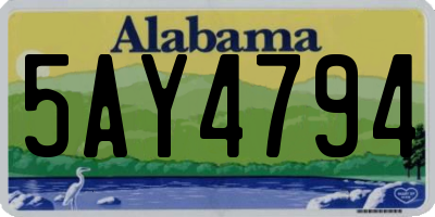 AL license plate 5AY4794