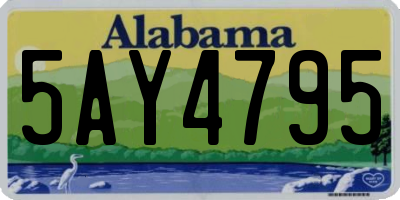 AL license plate 5AY4795