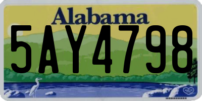AL license plate 5AY4798
