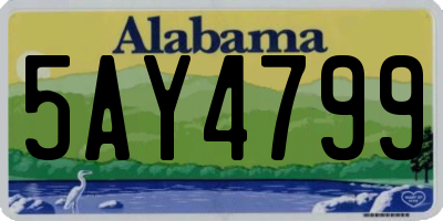 AL license plate 5AY4799