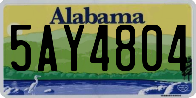 AL license plate 5AY4804