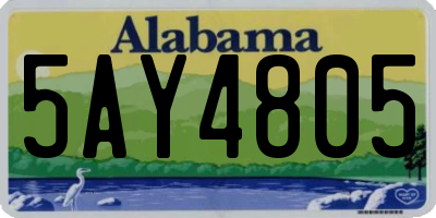 AL license plate 5AY4805