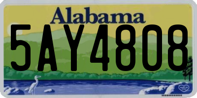 AL license plate 5AY4808