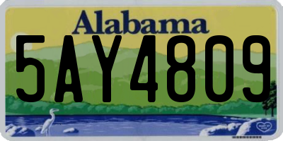 AL license plate 5AY4809