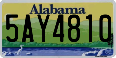AL license plate 5AY4810