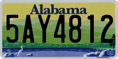 AL license plate 5AY4812