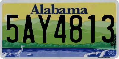 AL license plate 5AY4813