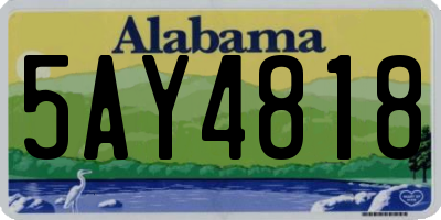 AL license plate 5AY4818