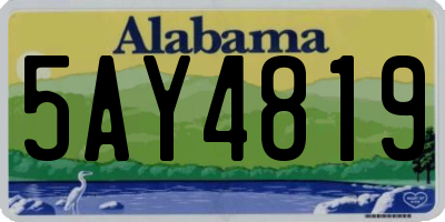 AL license plate 5AY4819