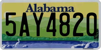 AL license plate 5AY4820