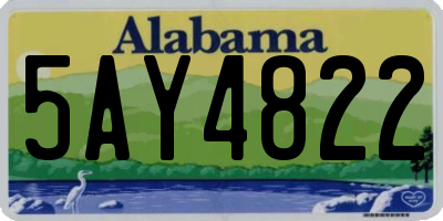 AL license plate 5AY4822