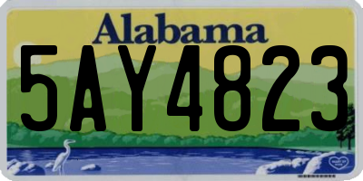 AL license plate 5AY4823
