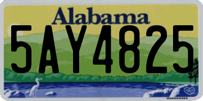 AL license plate 5AY4825