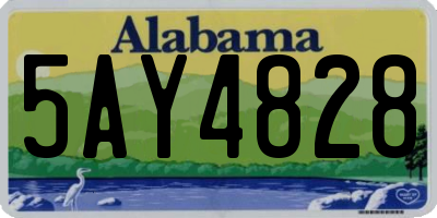 AL license plate 5AY4828