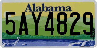 AL license plate 5AY4829