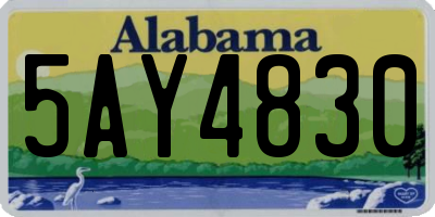 AL license plate 5AY4830