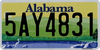 AL license plate 5AY4831