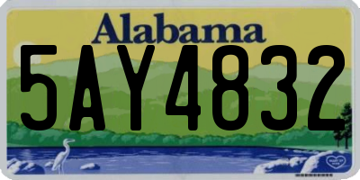 AL license plate 5AY4832