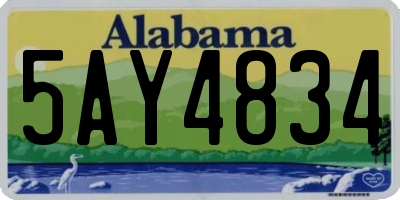 AL license plate 5AY4834