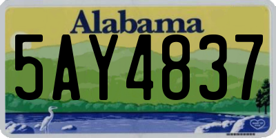 AL license plate 5AY4837