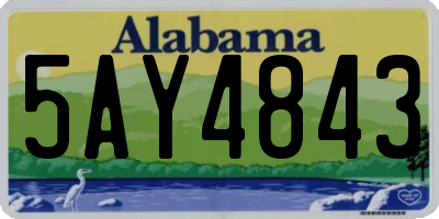 AL license plate 5AY4843
