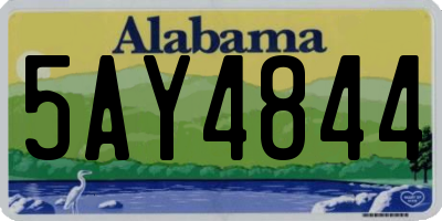 AL license plate 5AY4844