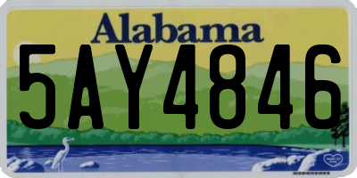 AL license plate 5AY4846
