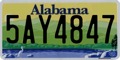 AL license plate 5AY4847
