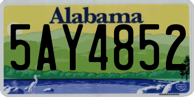 AL license plate 5AY4852