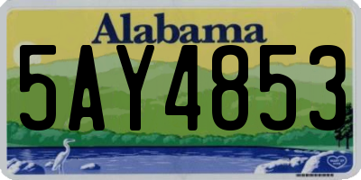 AL license plate 5AY4853