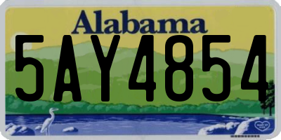 AL license plate 5AY4854