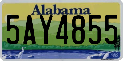 AL license plate 5AY4855